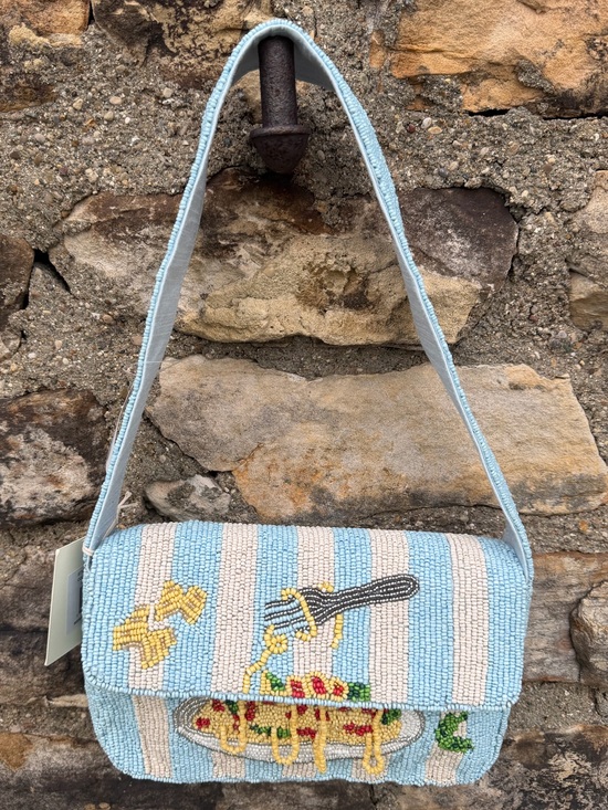 Sol And Mer Handbags - NWT Sol and Mer spaghetti 3D beaded bag purse VIRAL
